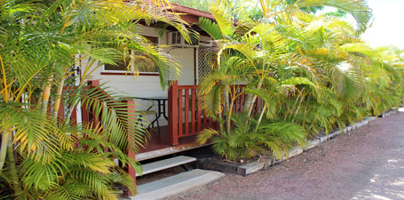 All of our motel units have shaded seating areas with table and chairs located out the front of the unit